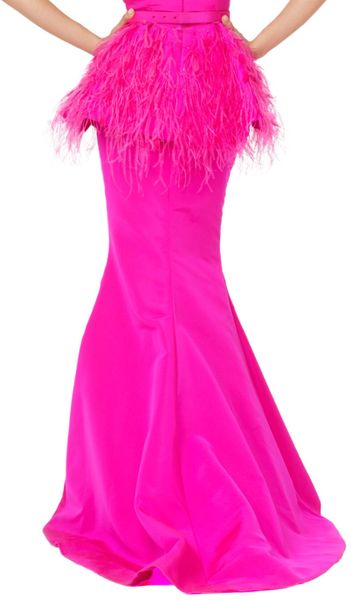 oscar de la renta pink skirt
