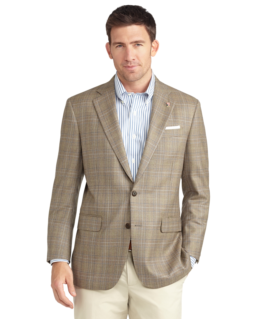 Lyst Brooks Brothers Madison Fit TwoButton Saxxon® Wool Plaid
