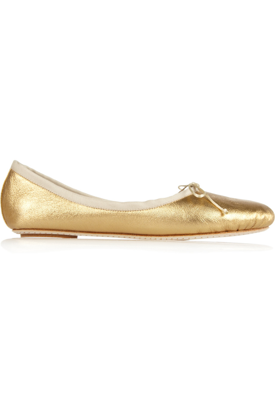 chloe gold ballet flats