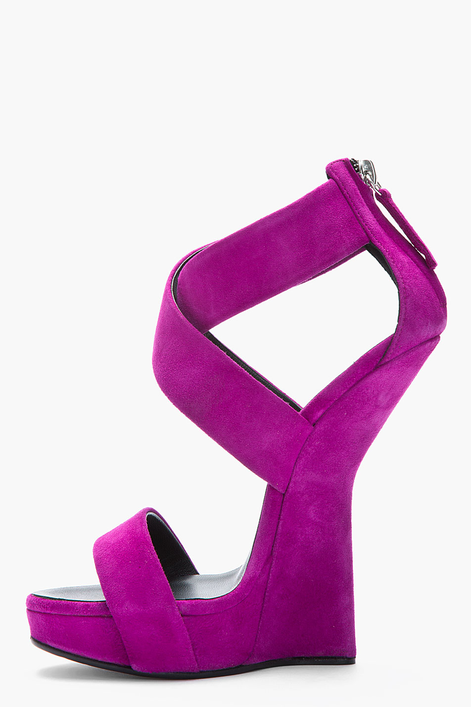 purple giuseppe heels