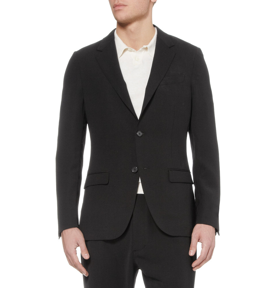 Lanvin Slim Fit Unstructured Suit Jacket in Black for Men Lyst