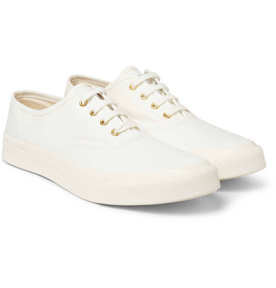 Lyst - Maison Kitsuné Rubbersoled Canvas Sneakers in White for Men