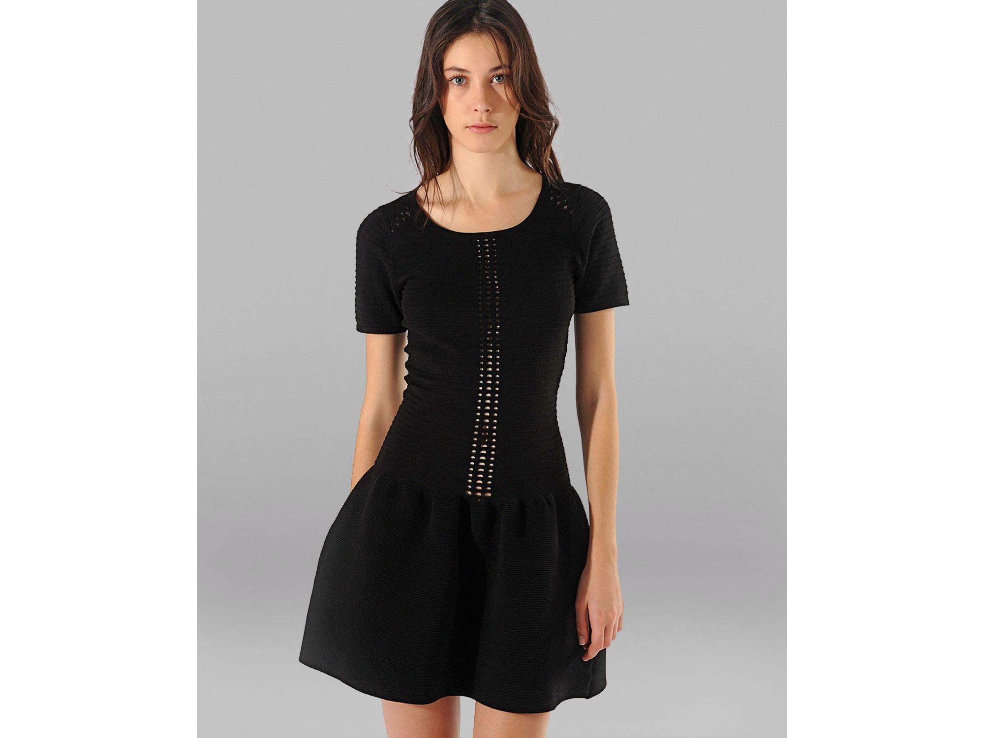 maje black knit dress