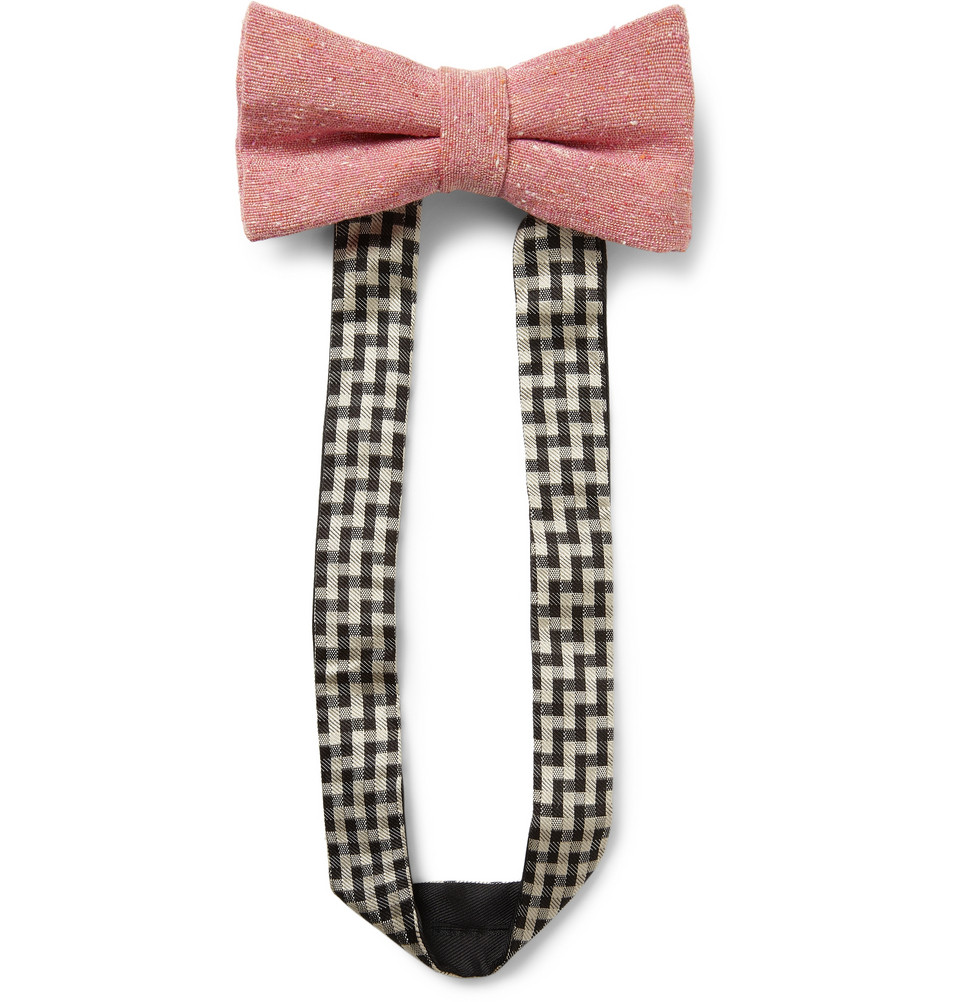 Download Marwood Slub Silk Bow Tie in Pink for Men - Lyst