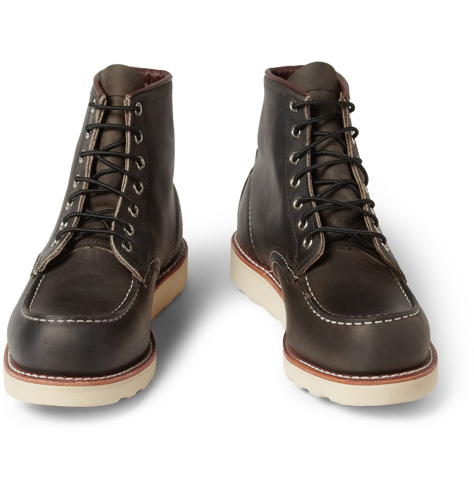 Red Wing RubberSoled Leather Boots in Gray (Black) for Men Lyst