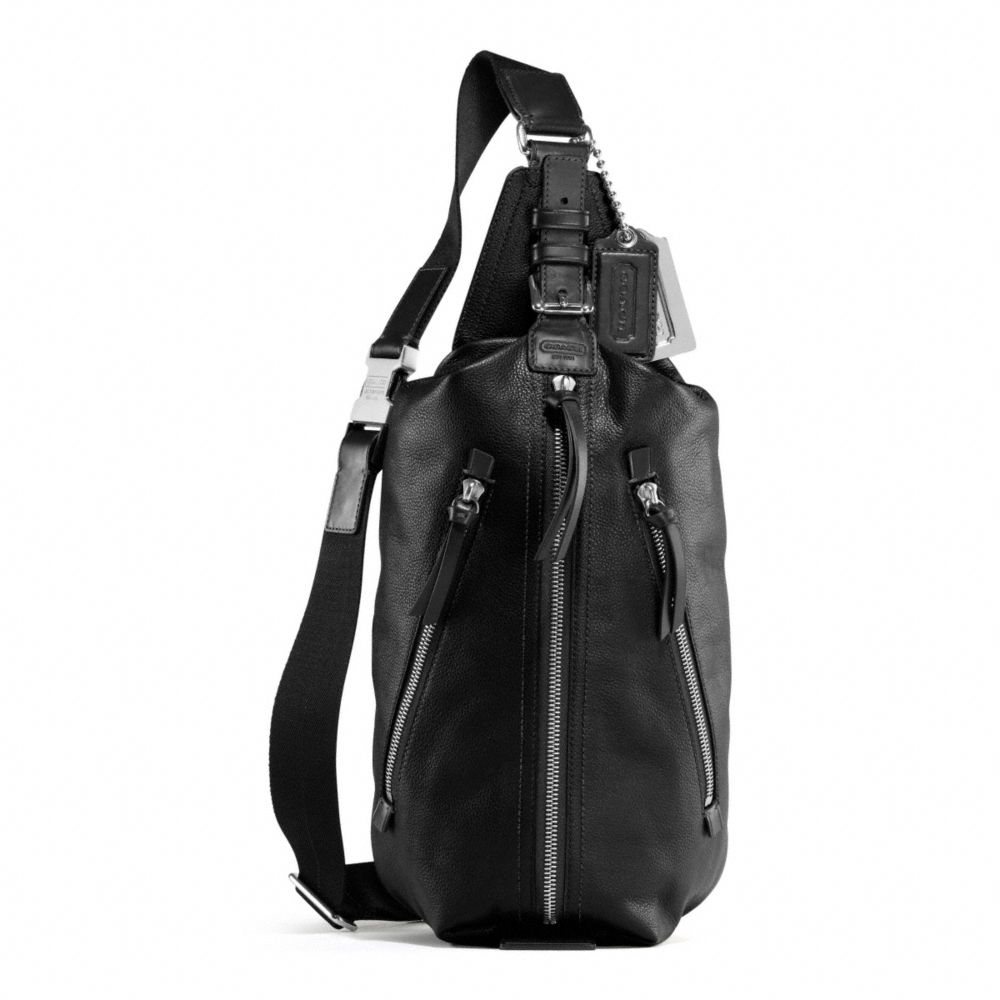 COACH Thompson Leather Sling Pack in Black | Lyst