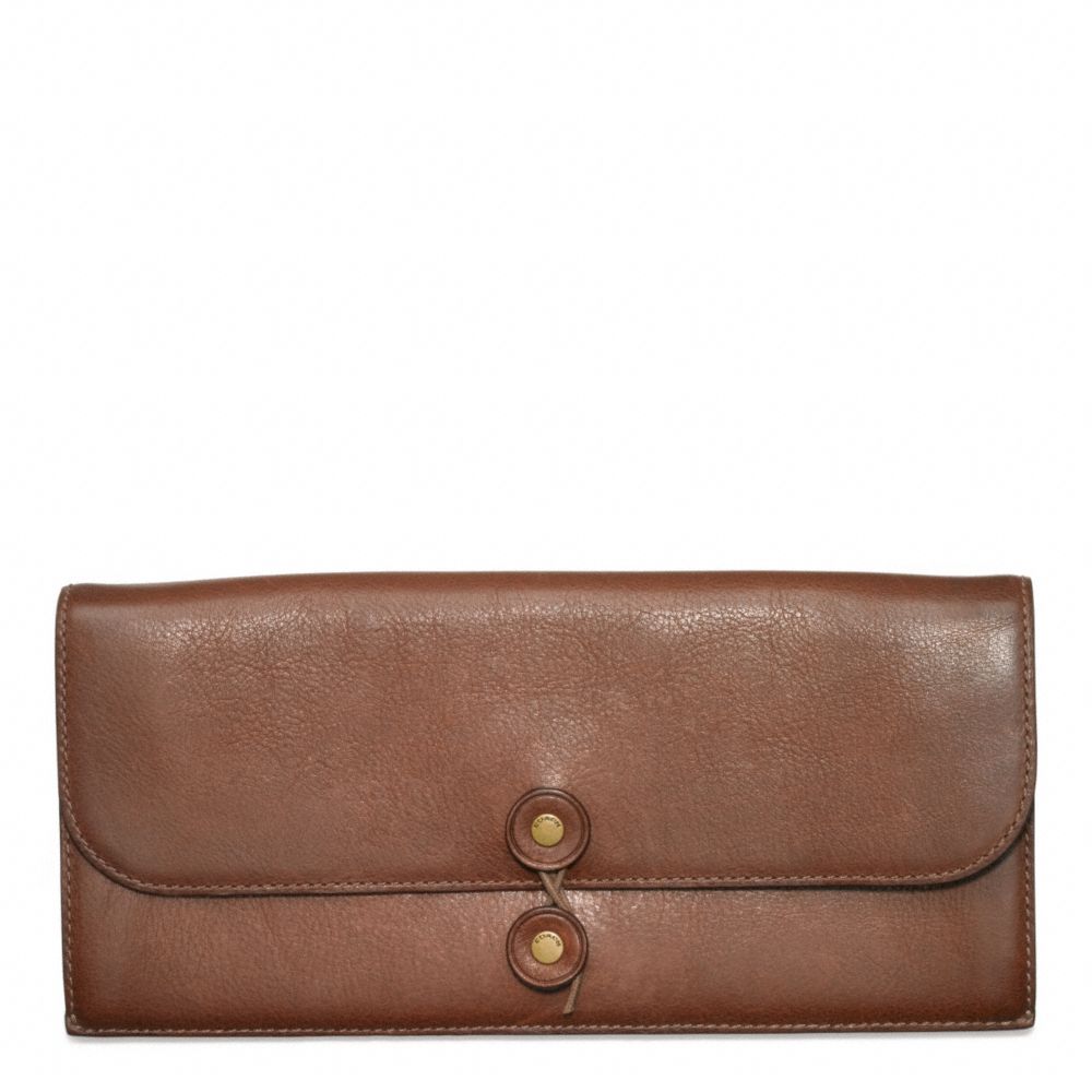 COACH Bleecker Leather Travel Wallet in Brown for Men - Lyst