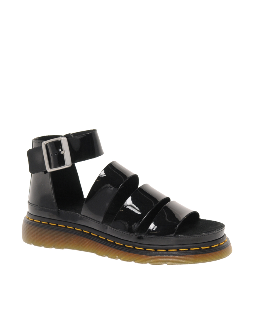 dr martens clarissa patent black