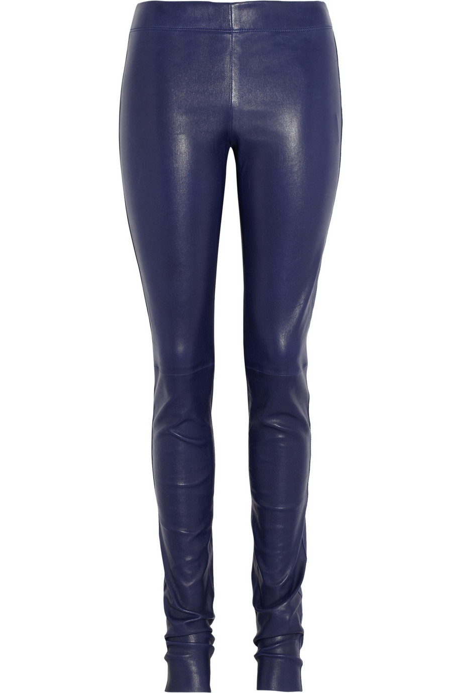 navy leather leggings
