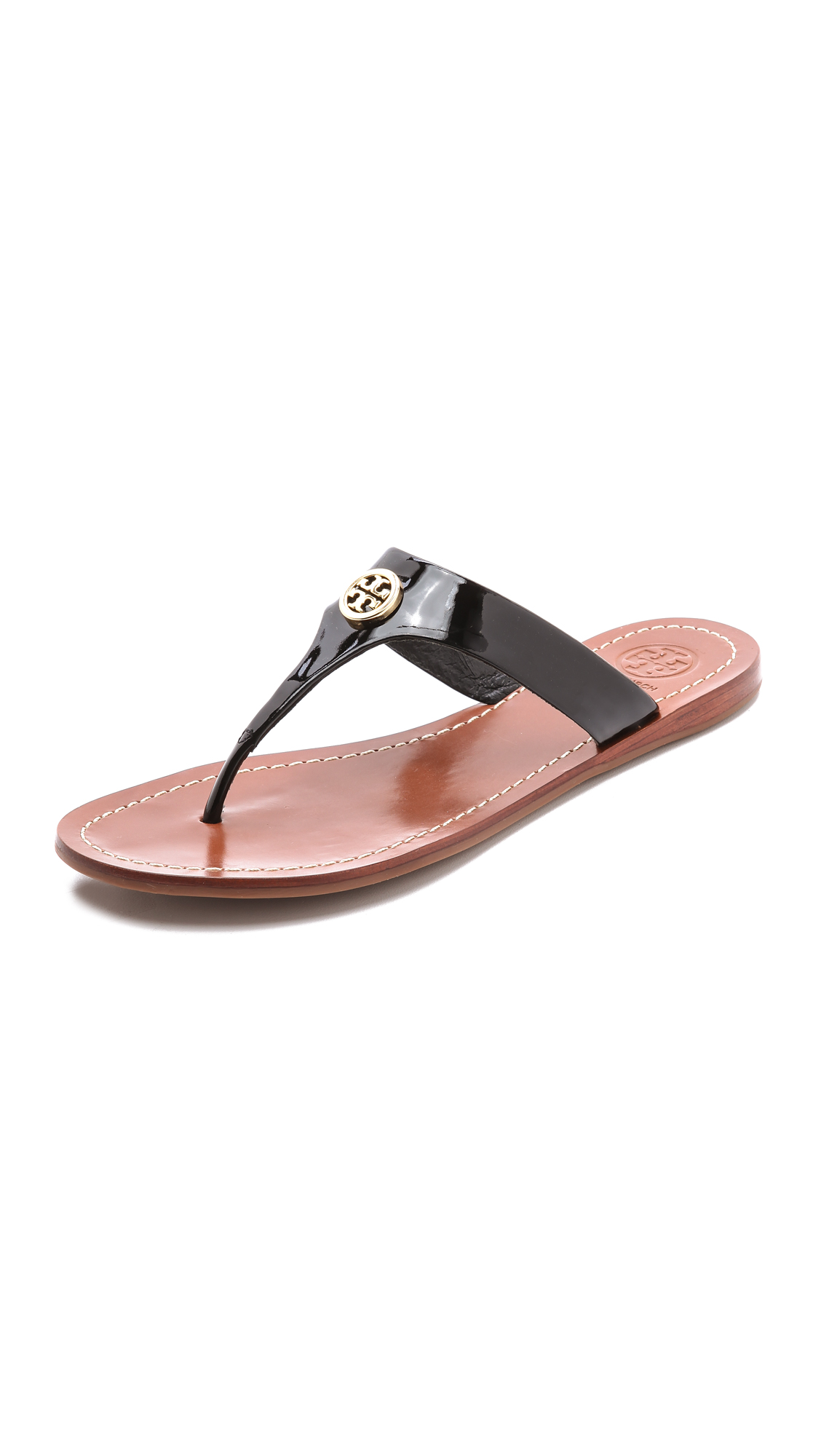 Tory Burch Cameron Thong Sandals in Black - Lyst
