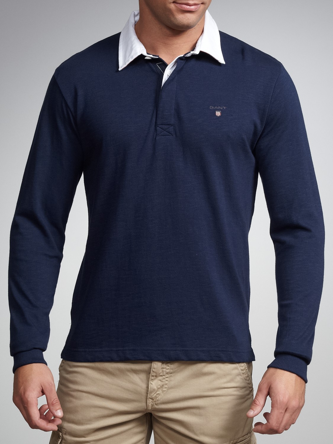GANT Heavy Rugby Shirt in Navy (Blue 
