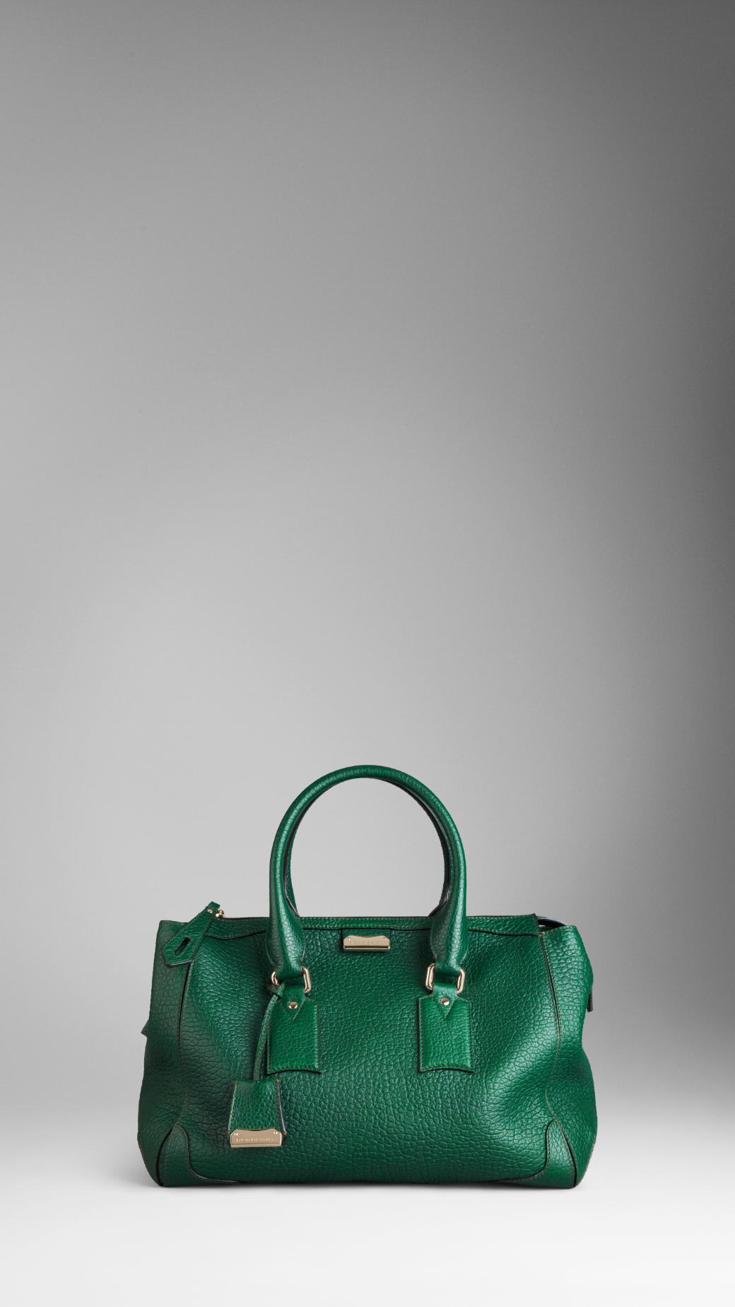 Burberry Large Heritage Grain Leather Tote Bag in Green Lyst