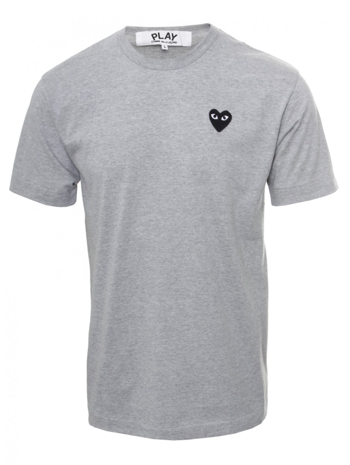 Comme des garçons Play Mens Black Heart T-shirt Grey in Black for Men