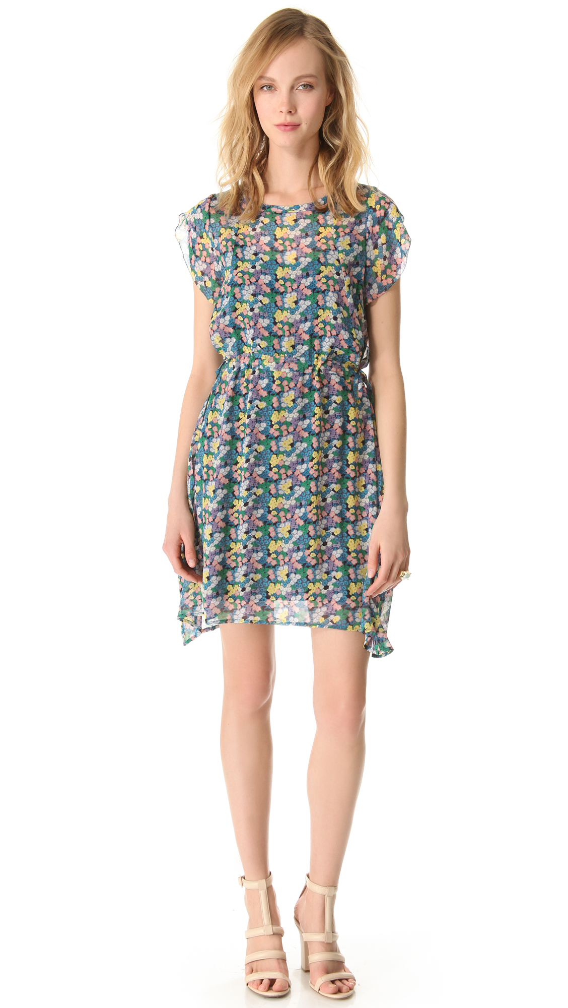 Girl. By Band Of Outsiders Mini Blossom Crinkle Dress in Multicolor | Lyst