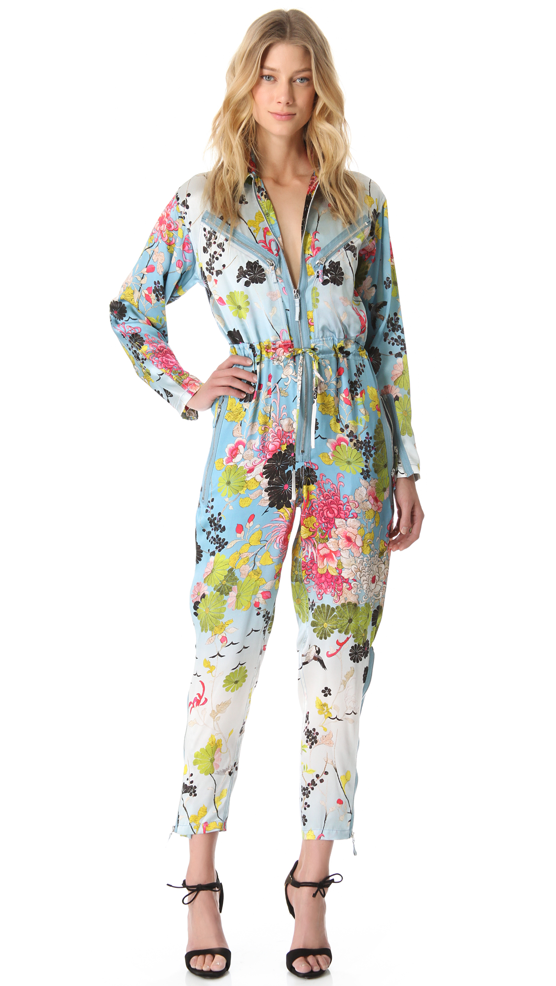 Jean Paul Gaultier Kimono Jumpsuit in Blue | Lyst