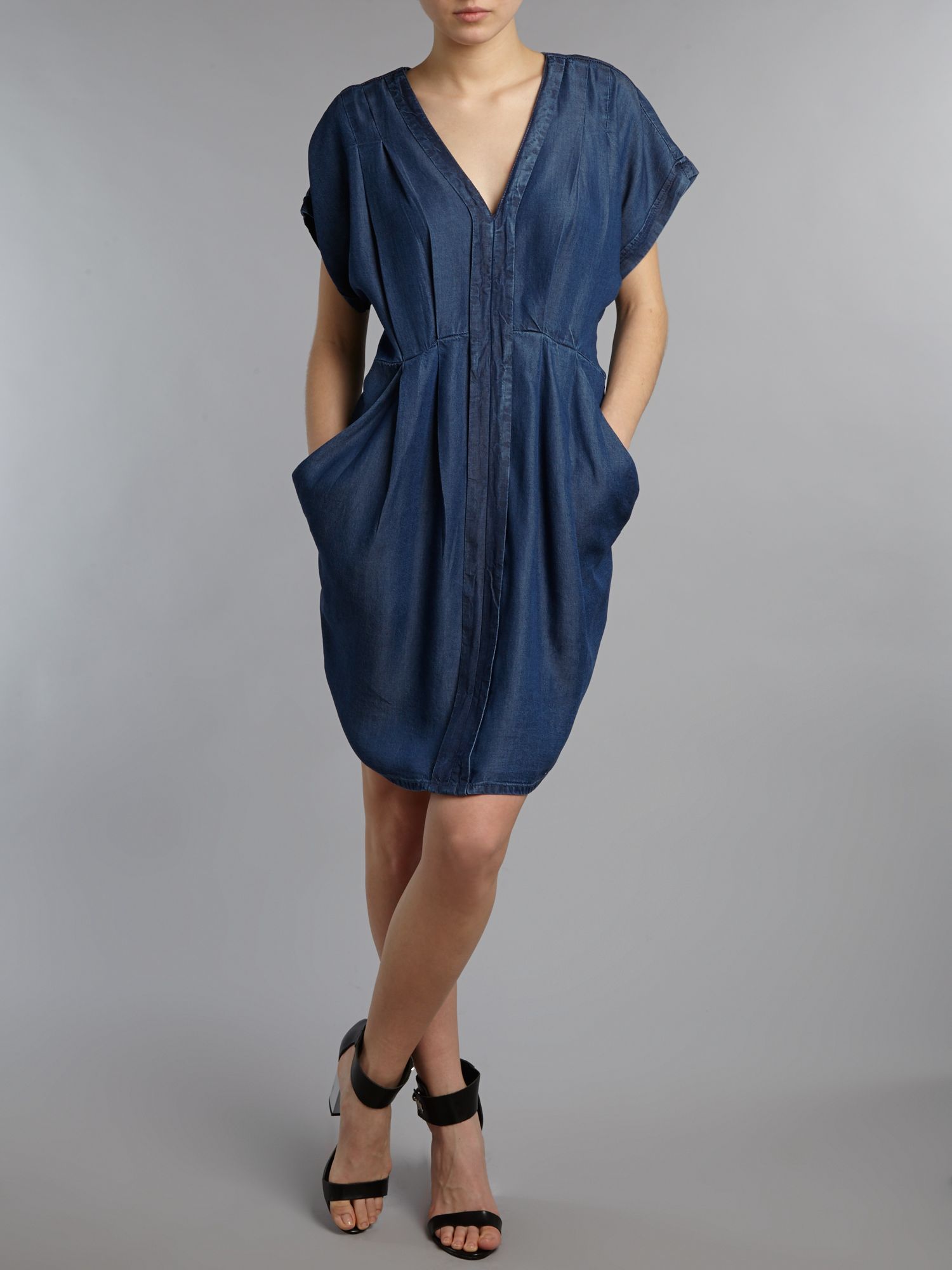 Whistles Jessica Tencel Dress in Blue Lyst