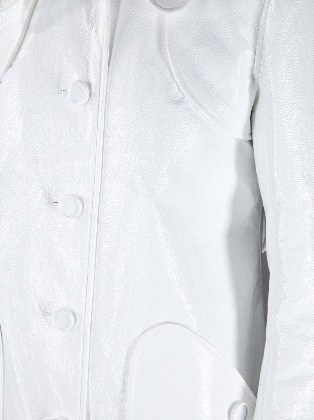 Courreges Vinyl Trench Coat in White Lyst