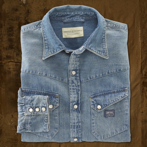 men's denim cowboy shirt