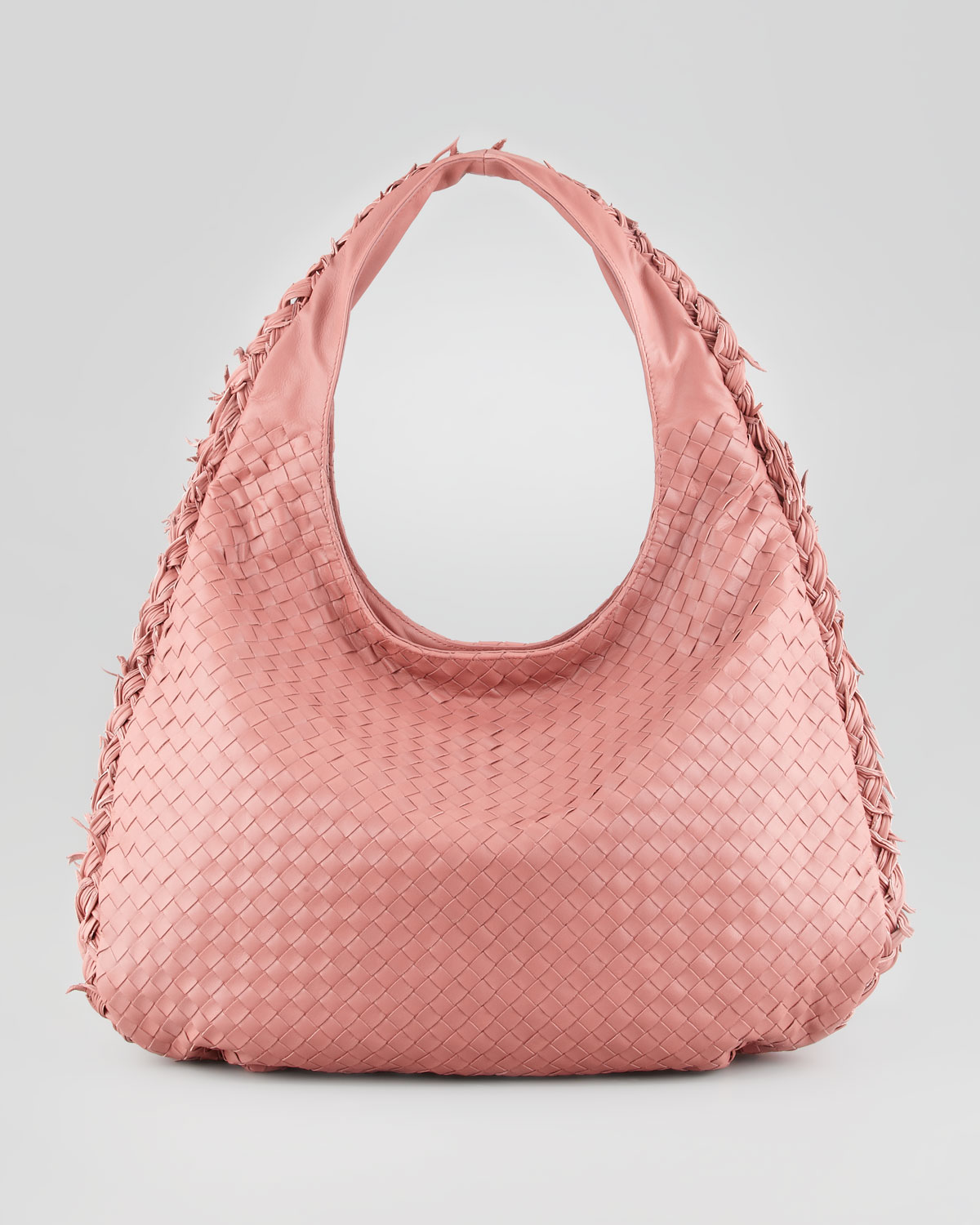 Lyst - Bottega Veneta Intrecciato Duo Hobo Bag in Pink