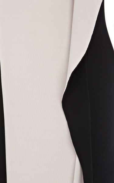 Karen Millen Modern Colourblock Jersey Dress in Gray (black multi) | Lyst