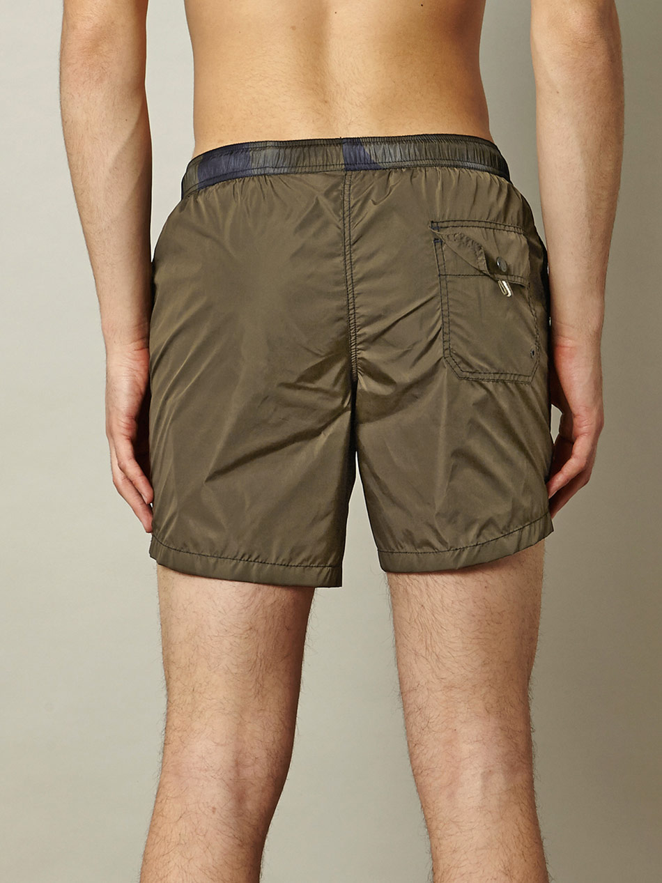 Moncler Camouflage Waistband Swim Shorts in Khaki (Natural) for Men - Lyst