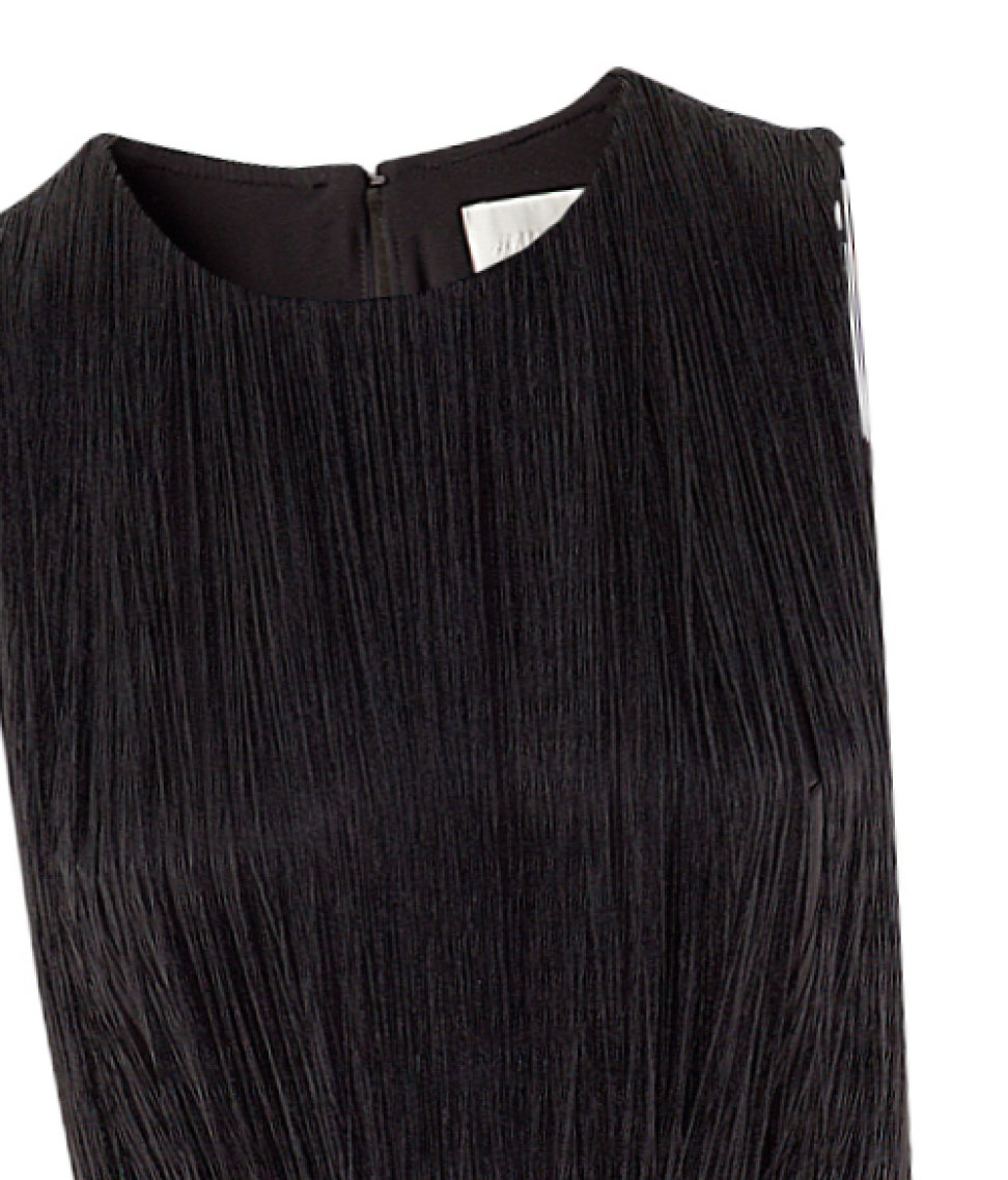 H&M Fringed Dress in Black | Lyst