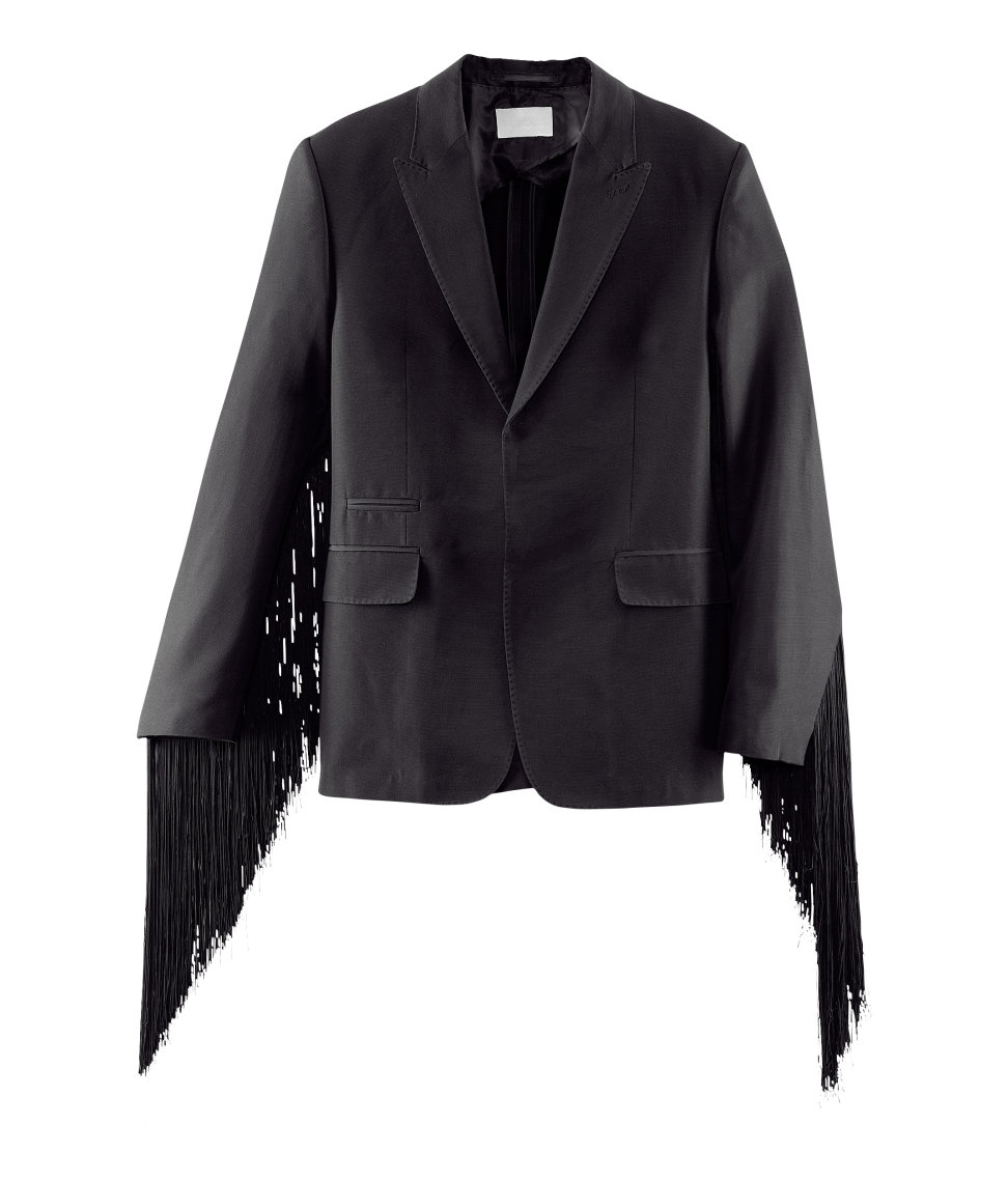 h and m fringe jacket