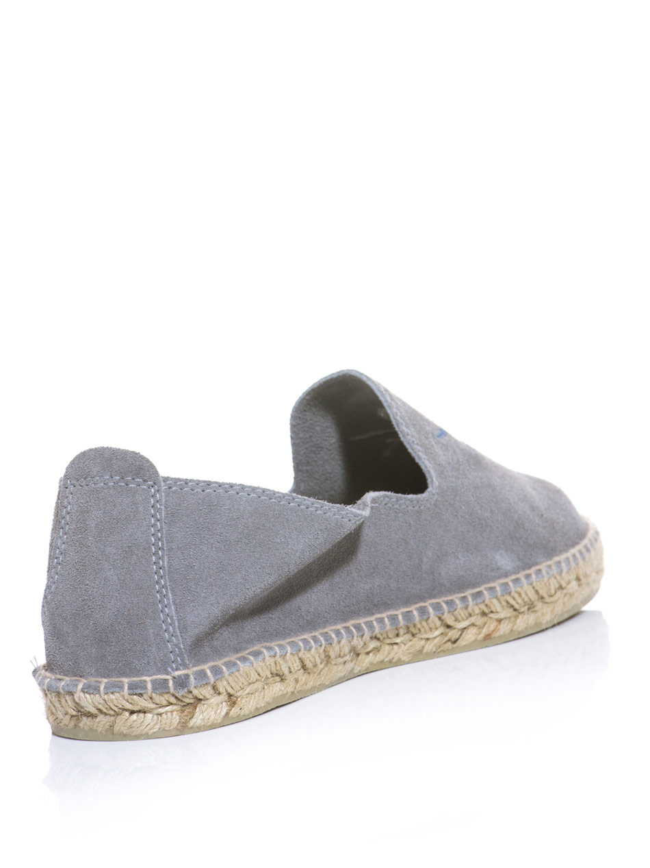 grey flat espadrilles