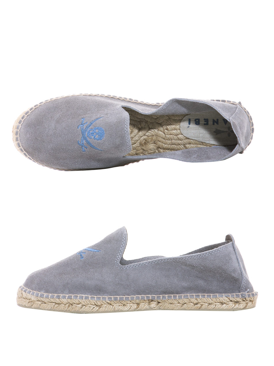 grey flat espadrilles
