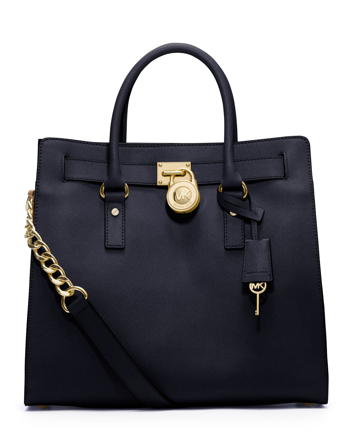 Lyst - Michael michael kors Large Hamilton Saffiano Tote in Black