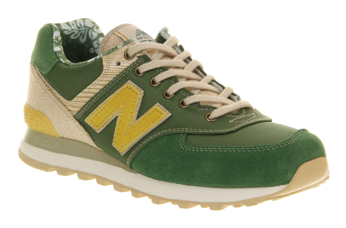 New Balance New Balance M574 Green Yellow for Men Lyst