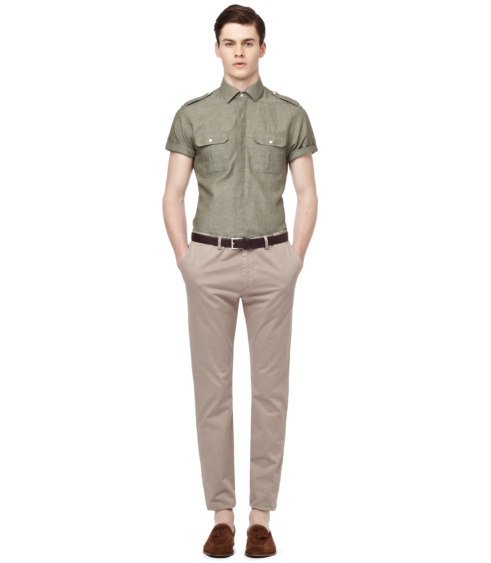 Reiss Amazon Short Sleeve Two Pocket Safari Shirt in Green for Men | Lyst