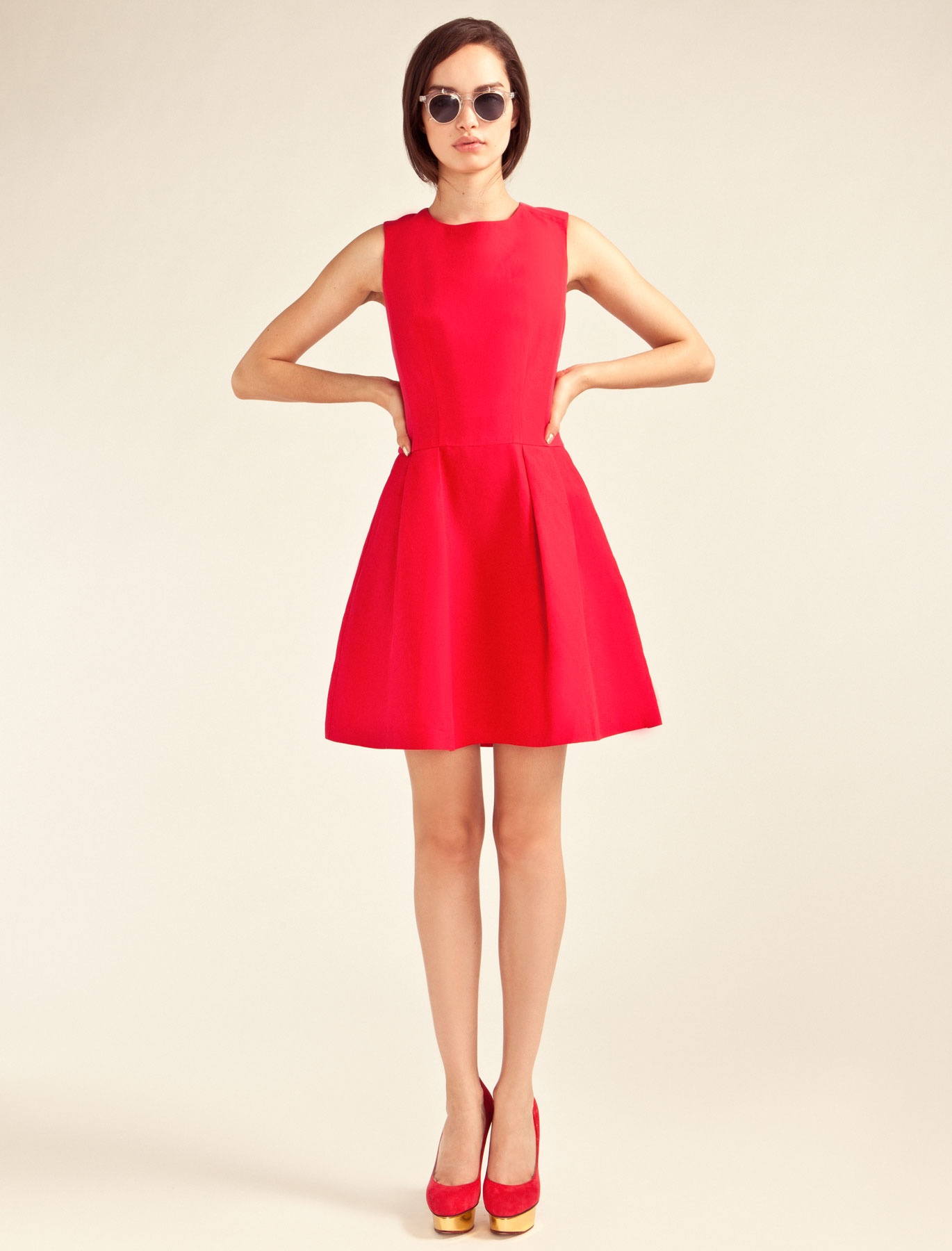 alice temperley red and white stripe