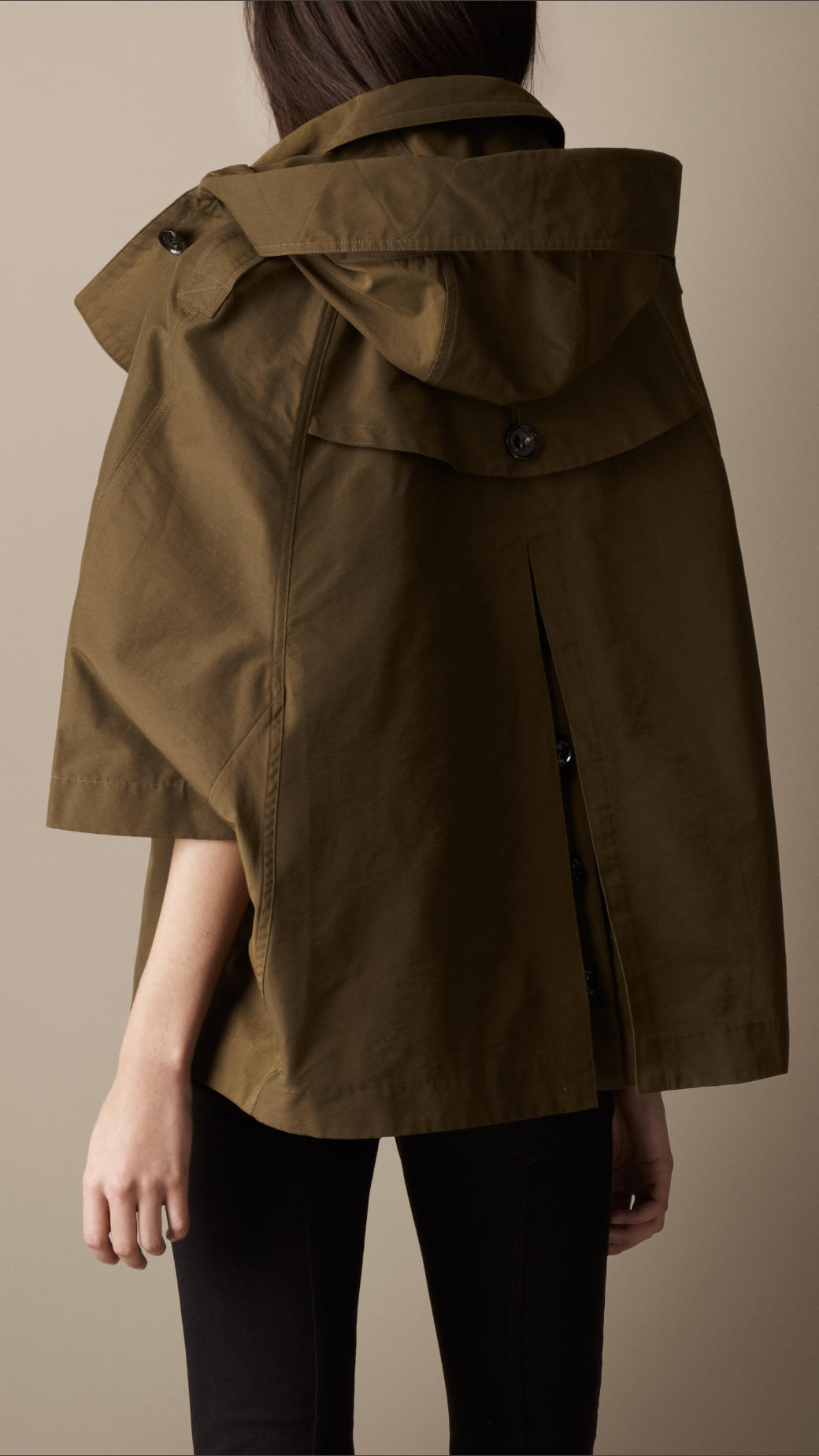 Burberry Brit Short Swing Cape Trench Coat in Brown | Lyst