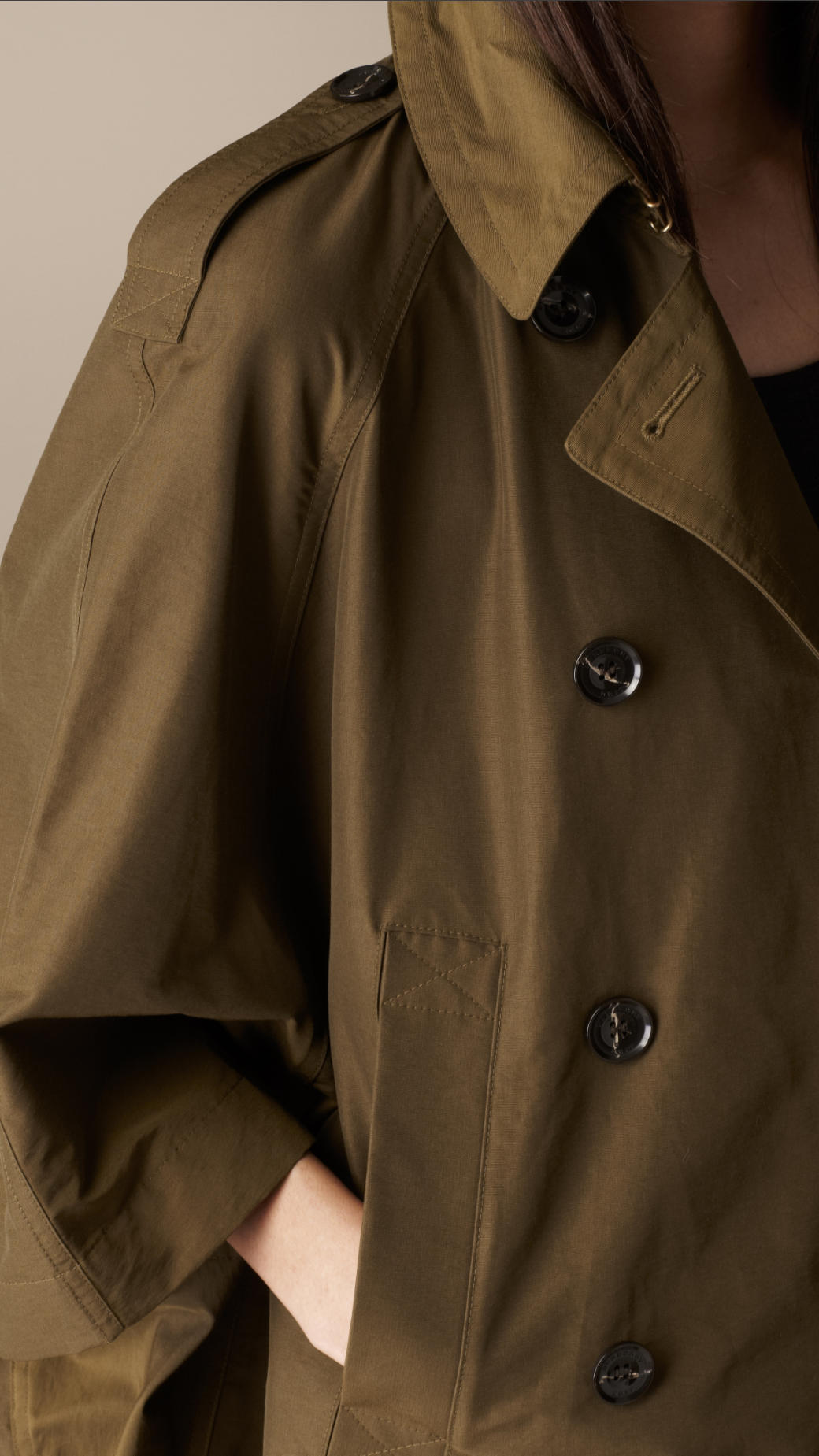 Burberry Brit Short Swing Cape Trench Coat in Brown Lyst