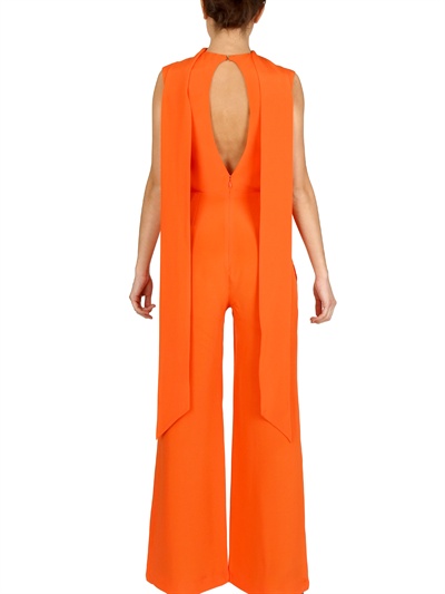 orange silk jumpsuit