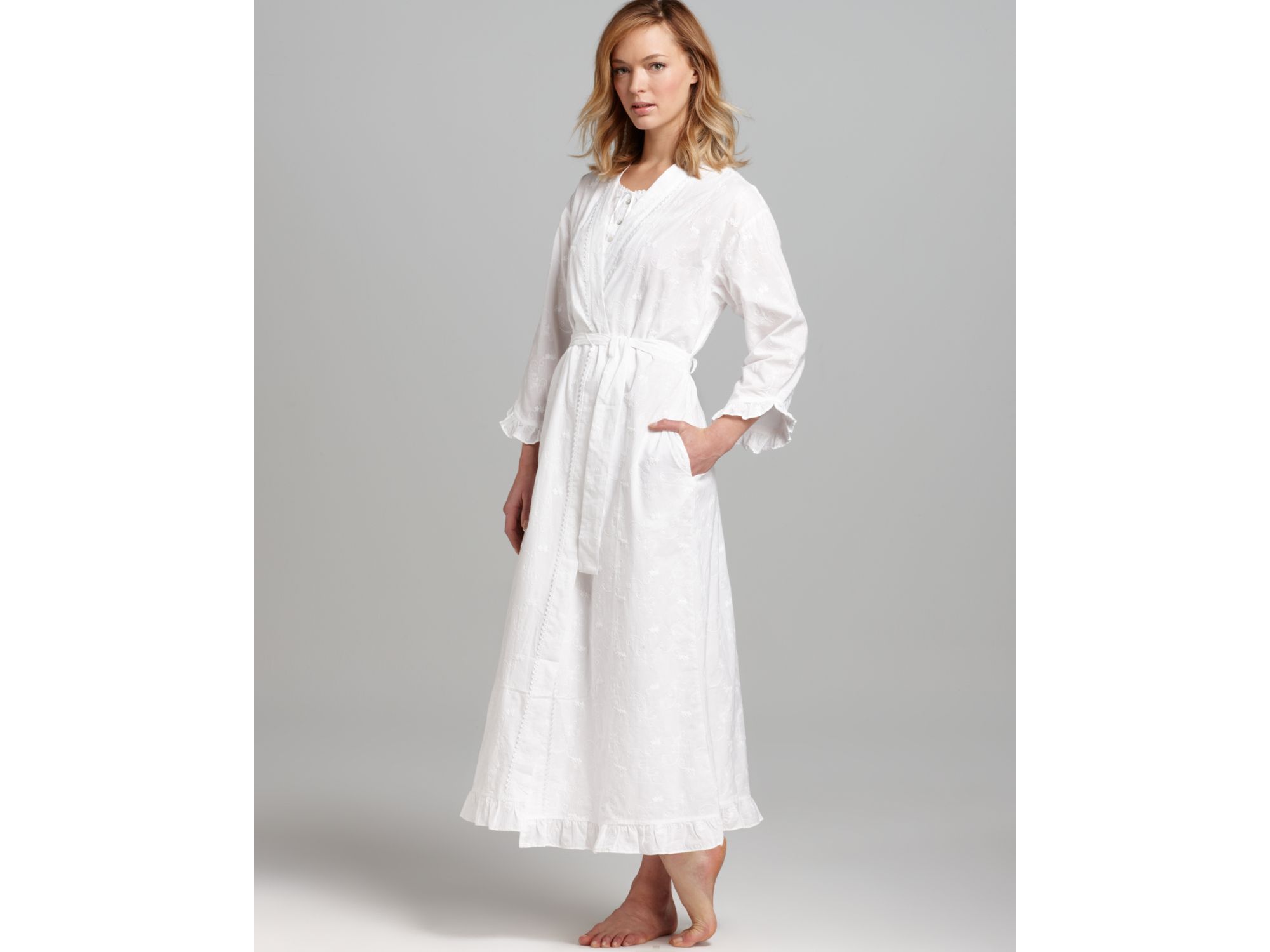 Eileen West Breaking Waves Ballet Robe in White Lyst