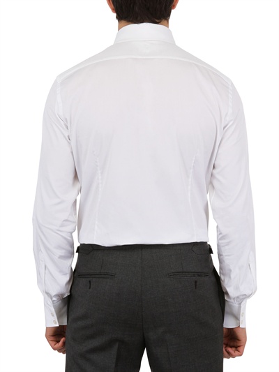 Tom Ford Cotton Poplin Tab Collar Slim Fit Shirt in White for Men | Lyst
