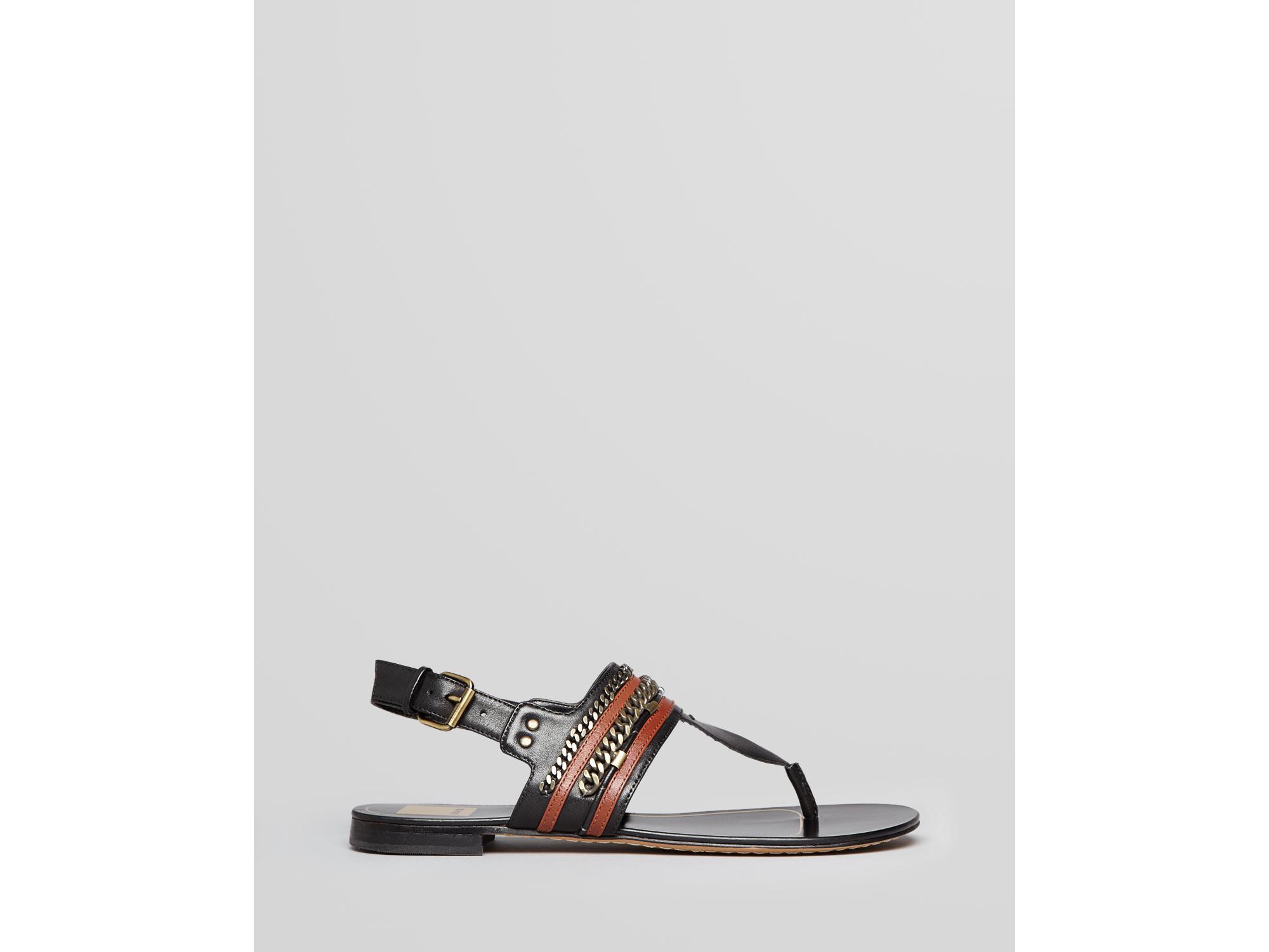 Dolce Vita Thong Sandals Tribal Chain Thong in Black - Lyst