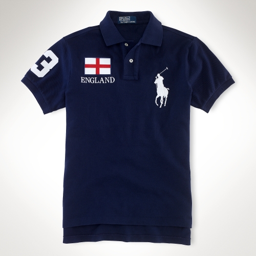 Polo Ralph Lauren Custom fit England Flag Polo in Blue for Men | Lyst