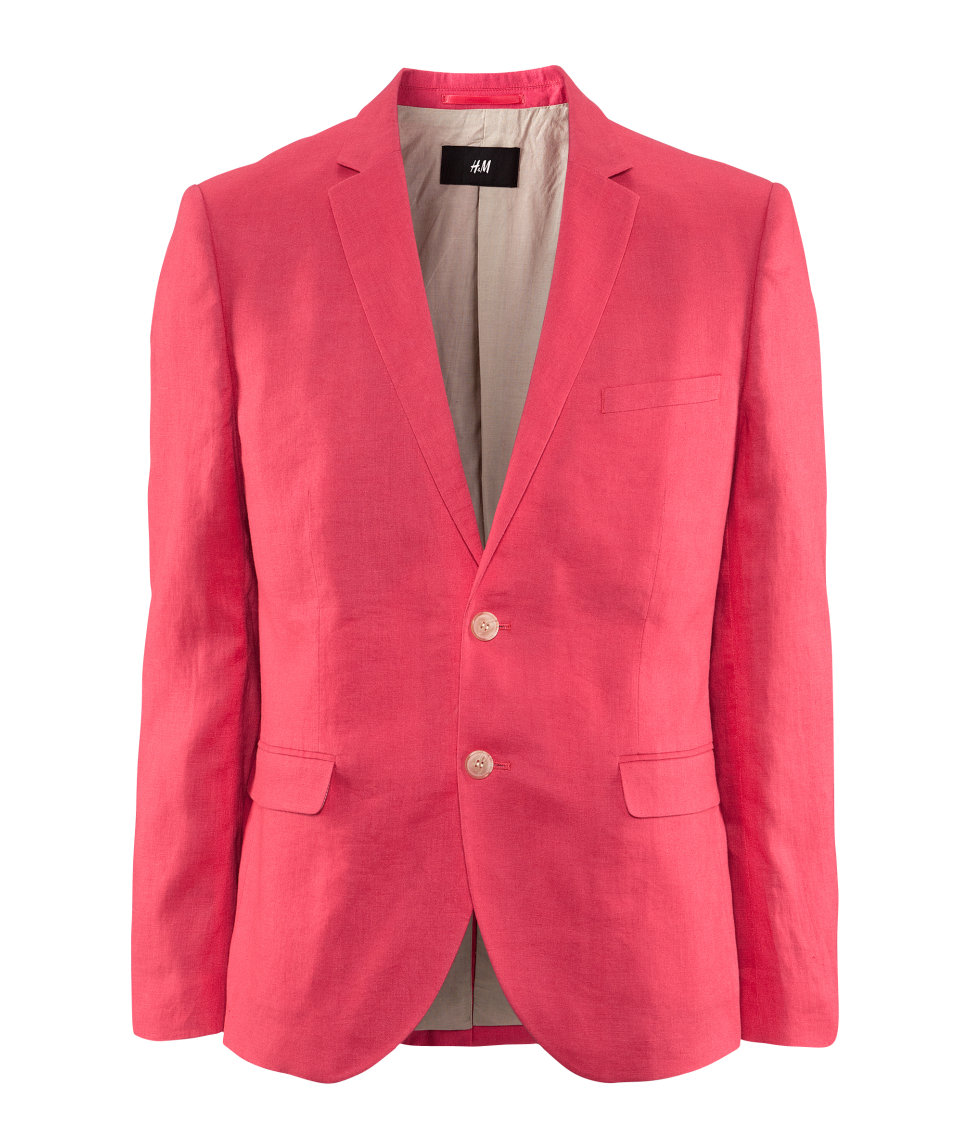 H&M Linen Jacket in Pink for Men | Lyst