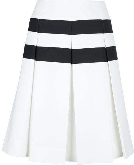 Marc Jacobs Pleated Skirt in White | Lyst