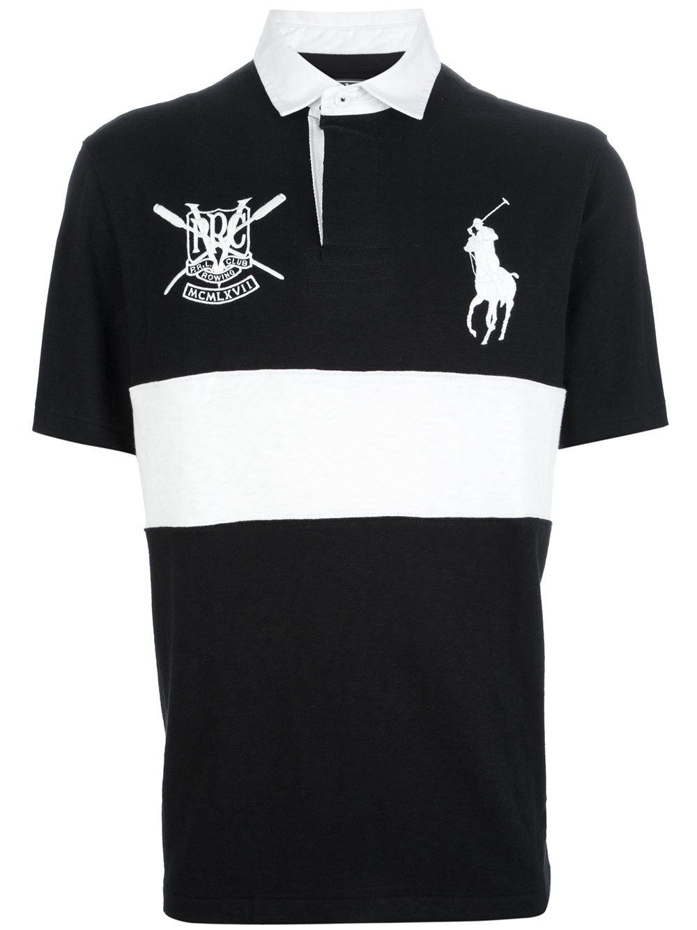 Polo Ralph Lauren Logo Crest Polo Shirt in Black for Men | Lyst