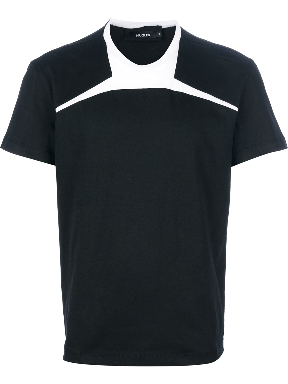 Thierry Mugler Contrast Tshirt in Black for Men | Lyst