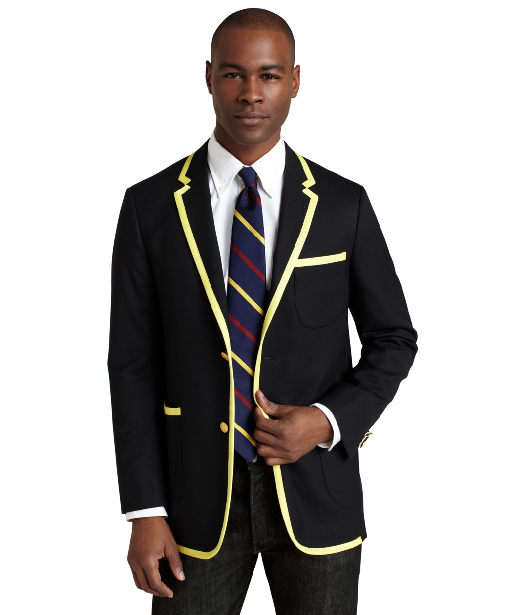 Brooks brothers Prep School Blazer with Vintage Trim in Black for Men