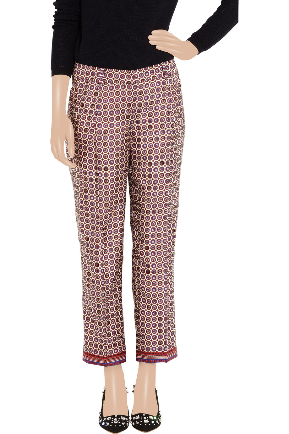 printed capri pants