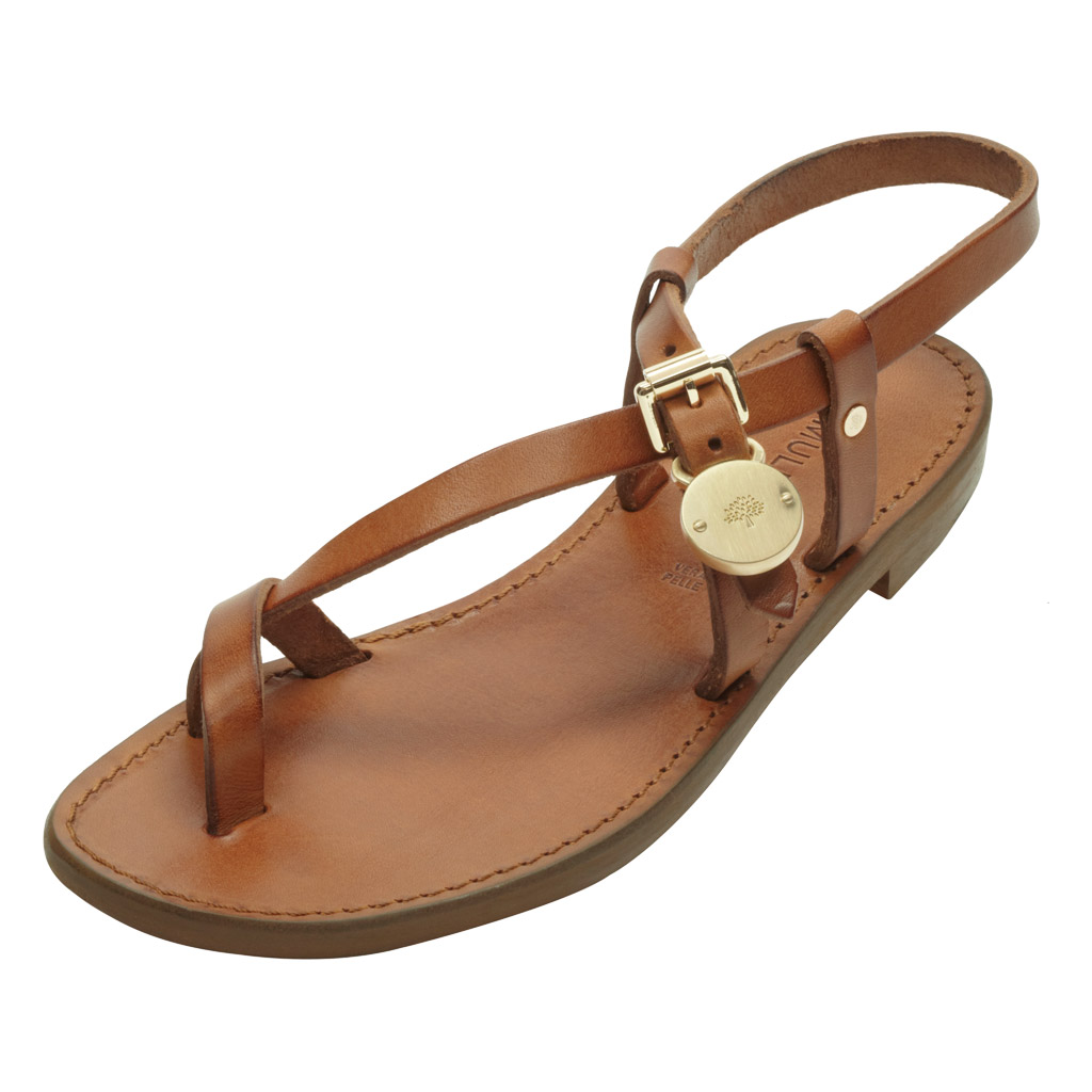 Mulberry Bayswater Flat Sandal in Brown | Lyst