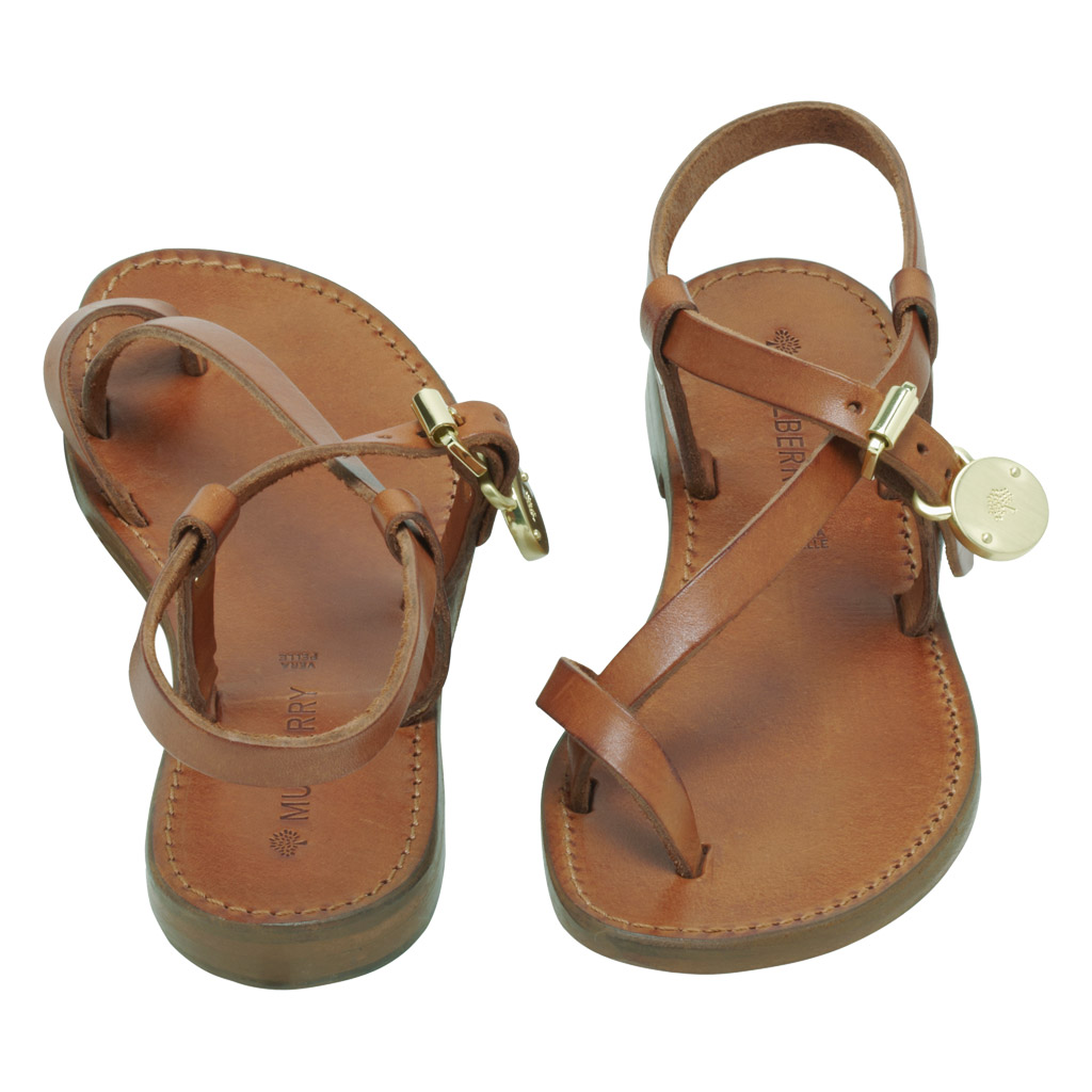 Mulberry Bayswater Flat Sandal in Brown - Lyst