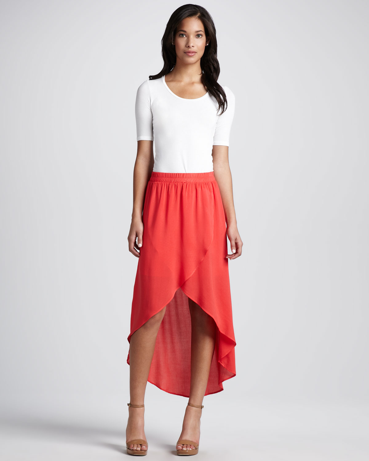 Red Flowy Skirt Redskirtz
