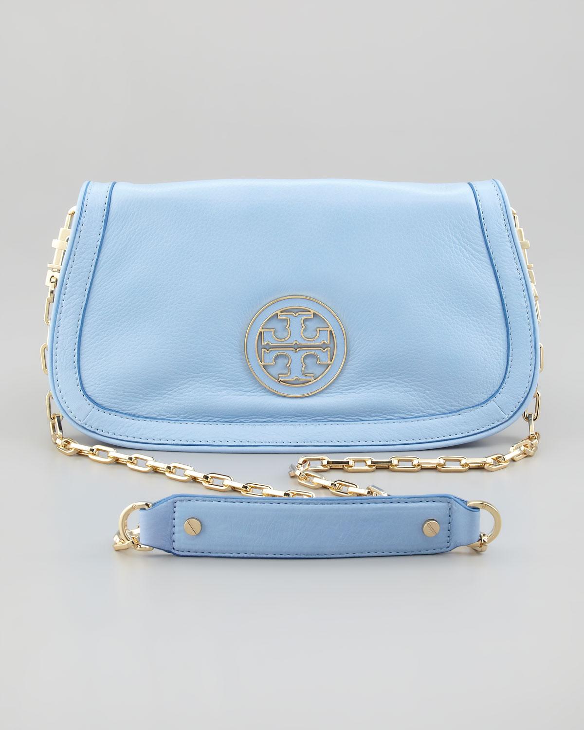 tory burch light blue purse